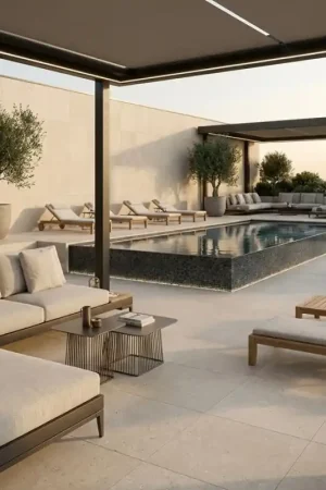 Seulement Aujourd'hui carrelage terrasse SOMPORT SAND 120x120 cm effet béton antidérapant R11